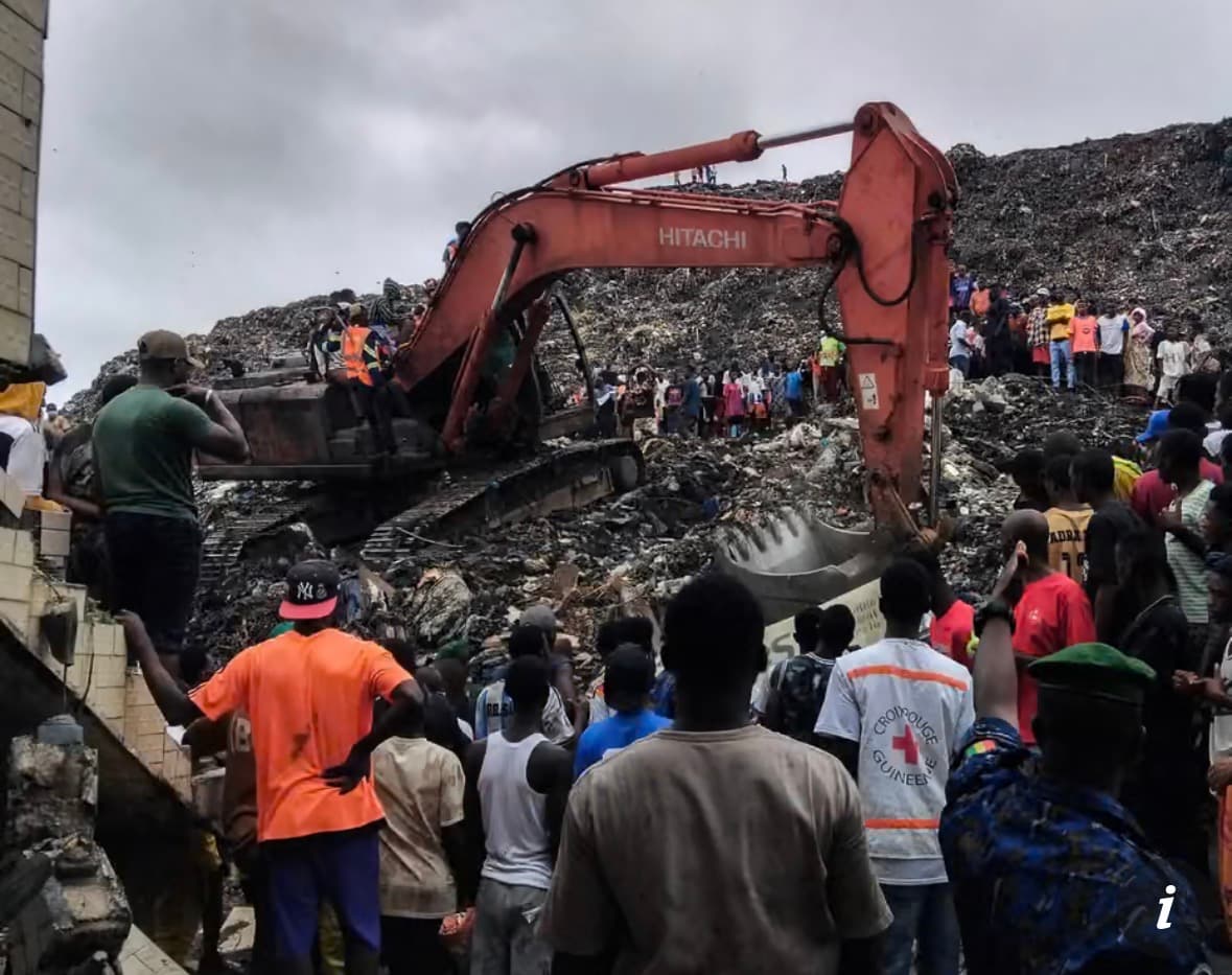 30 dead after landfill collapse in Guinea Conakry.